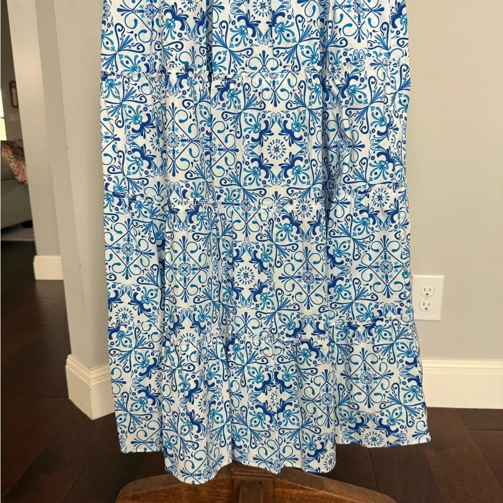 Hill House Ellie Nap Dress in Blue Mosaic - Picture 9 of 16